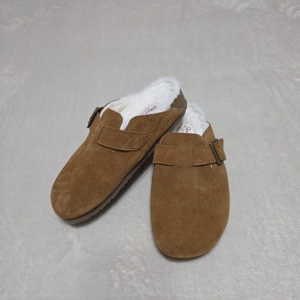 Skechers Relaxed Fit® Arch Fit® Granola Women's Sz 6 Clogs Leather Upper Buckles